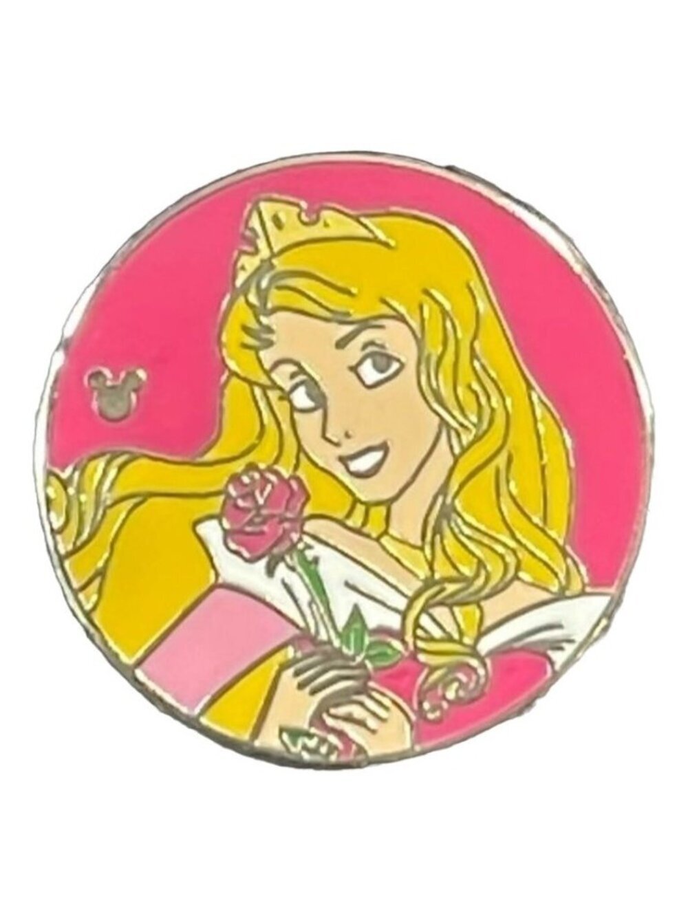 Disney Aurora Trading Pin Hidden Mickey Badge Princess Rose Lapel Pin Brooch